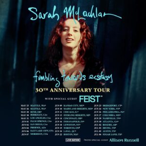 Sarah McLachlan Instagram - Looking forward to getting out on the road for the Fumbling Towards Ecstasy 30th Anniversary Tour! XoS