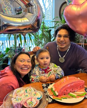 Sarain Fox Instagram - G’ZAAGIN DADDY! 

We love you to the moon and back.

My heart heals every day that we walk this journey together. Our babies have the best dad. I love watching you work hard at your relationship with them. Creating a strong foundation to grow from. 

Miigwetch for bringing the language and the drum into our everyday lives. I am forever grateful.

Happy Father’s Day babe! 

Love you! 

-Maamaatesiinh, ANimkiibanasie and Me!