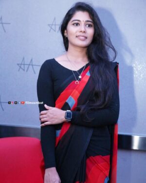 Saranya Pradeep Instagram - A well-known talented artist, Heroine Sharanya Pradeep, is bringing a different concept to the film #AmbajipetaMarriageBand. Her presence graces the event with charisma. @iam_sharanyapradeep 

#filmcombat #sharanyapradeep #sharanya #heroine #talent #actress #tollywood #movies #speech #black #celeb #celebrity