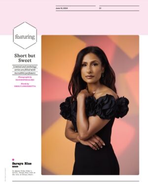 Sarayu Blue Instagram - Thank you @variety for including me in your #Emmy Studio Portrait series!! 🫶🏾💜

#ShortButSweet ##Emmys #Expats #FYC

Styling: @jasonrembert 
Asst: @ww.ilt @mrjla @thestylistguy 
Hair: @eduardomendezhair 
Makeup: @kristenebmakeup 
Earrings: @daniellemorganjewelry 

📷: @dandoperalski
✏️: @emilylongeretta