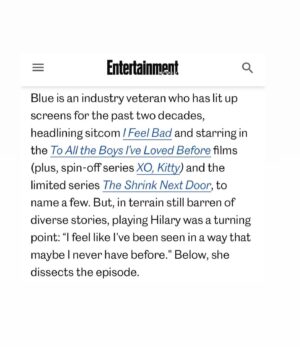 Sarayu Blue Instagram - I could have talked to #JessicaWang from @entertainmentweekly for hours! Her insights into Hilary and #Expats was revelatory even for me! 

Thank you Jessica for this thoughtful and profound conversation about the relationship between Hilary & her mother, how we can so often abandon ourselves, Hilary’s transformation, and the immense gift of being able to tap into my feelings in a safe and supportive environment.

Link to full article in bio. 

#Expats #FYC