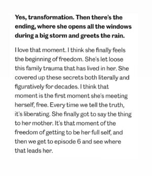 Sarayu Blue Instagram - I could have talked to #JessicaWang from @entertainmentweekly for hours! Her insights into Hilary and #Expats was revelatory even for me! 

Thank you Jessica for this thoughtful and profound conversation about the relationship between Hilary & her mother, how we can so often abandon ourselves, Hilary’s transformation, and the immense gift of being able to tap into my feelings in a safe and supportive environment.

Link to full article in bio. 

#Expats #FYC