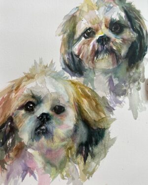 Sasha Spielberg Instagram - Happy National Dog Day, I don’t have dogs anymore so I paint yours ! I love them all!