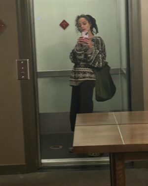 Sasha Lane Instagram - back to mirrors but we added hot sockkeees