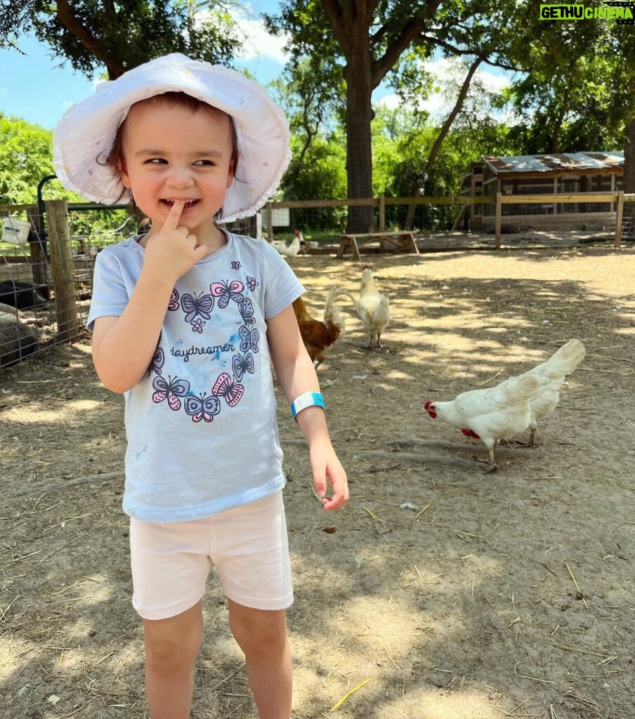 Scarlett Hefner Instagram - Flower picking, baby animals & cake pops. We celebrated Betsy’s move up to her new class at daycare with a trip to the Farm. 🐷🍭🐐💐