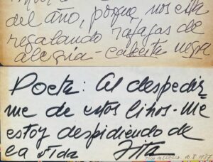 Sebastián De Caro Instagram - Objetos de Tita Merello (colección personal) recibo de joyas, tres telegramas de Bala y señora, Libertad Leblanc y Juan Carlos Calabro. Manuscritos de Tita y una carta para ella de Eva Franco. #titamerello