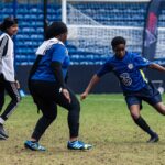 Seema Jaswal Instagram - AD Thrilled to have joined @suresportuk on site at @chelseafc last week to see its #BreakingLimitsProgramme in action. The programme works with NGOs and grassroots initiatives around the world helping disadvantaged young people to break down the barriers holding them back from moving however they want. Sure recognises the power of movement and how important it is that everyone has the ability to move however and whenever they want. It’s part of the reason why I’ve been an ongoing Sure partner, as a sports fan, supporter and now parent, I want to make sure my little girl has every opportunity to partake in movement and sport however she chooses. Sport can teach us so much more than we realise and that transcends to so many other parts of our lives. It’s such a powerful tool for social change and it was an honour see programmes like this one in action. And bonus, I got to catch up with my friend @enialuko and I got some tips from the coaches from @chelseafc for my Sure #BringTheHeat challenge!
