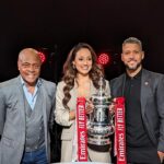 Seema Jaswal Instagram - 80 teams, 40 ties, all roads lead to Wembley! I’m delighted to be hosting the @emiratesfacup draws once again on @itv this season. For the first round draw I had the pleasure of having @paulparkerofficial and @jobimcanuff with me. Thanks for joining us and 🤞🏽 you got the draw that you wanted! Sharing a few #btsedits see you at the next one 💛