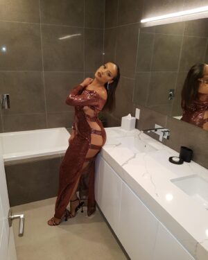 Selita Ebanks Instagram - Why is that we always end up taking the obligatory bathroom photo? 🤷🏽‍♀️ ♒️