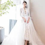 Seo Yu-na Instagram - _ 사랑이 넘쳤던 가봉스냅 🩵, 👗 @kaylabennet_official @xee_ex 📸 @leekyungho_photograph 💇🏼‍♀️ @raffine_sera 🌸 @garden__a 🫶 @wedding.yuzu