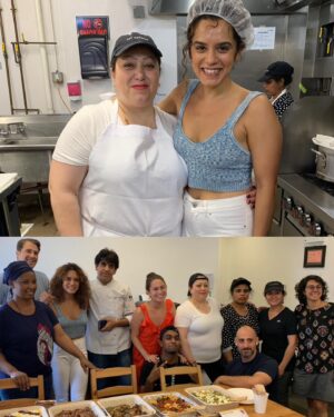 Sepideh Moafi Instagram - Over the moon for my beloved friend @chefnasrinlove who just opened her first restaurant #NasrinsKitchen in NY! 🥹 Her cooking is out of this world & she just happens to be one of the kindest, loveliest people on earth. 😍 

Nasrin was forced to flee Iran w/her three beautiful kids in 2014. They stayed in Turkey for two years before coming to NY. After a rough period living in a shelter, she joined the phenomenal team of refugee chefs from all over the world at @eatoffbeat (where we met in 2018–see second photo!) She later told me she was excited to meet me because she didn’t speak much English at the time & didn’t know many Farsi speakers so when we met, she burst into tears (as did I!) & we held each other as we talked & talked & talked. Since then, we’ve collaborated on a number of events. I’m looking forward to many, many more Nasrin jan. Just the beginning…🥹😭😍 

Visit her at Nasrin’s Kitchen
35 W 57th St, New York, NY 10019
NASRINSKITCHEN.COM