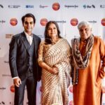 Shabana Azmi Instagram - At the closing ceremony of the 25th anniversary of #UKFilmFestival London with #Rajkumar Rao and #Javed Akhtar. Saree by @pranay_baidya Styled by @hitendrakapopara Fashion team @tanyakalraaa @sarinabudathoki