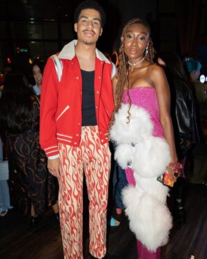 Shahadi Wright Joseph Instagram - Living my Barbie Dreamhouse fantasies at the @teenvogue event 

Styled by King @mickeyboooom @theonly.agency 

Styling Assistant: @therealcarrion 

dress by @wiederhoeft_
earrings by @ericksonbeamon
shoes by @viviennehuofficial
necklace by @viviennewestwood

📸 by @dahphotos @daholmiee 

big thank you to @eugeneshevertalov 🙏🏾