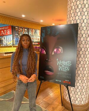 Shahadi Wright Joseph Instagram - such a beautiful night. got the chance to watch Wendell and Wild for the first time. thank you to @emptygrave and @monkeypawproductions for the invitation. congratulations to @lyricnicoleross @keeganmichaelkey @jordanpeele and @im.angelabassett for their wonderful performances that showcased the beauty of black horror cinema in such a spectacular way. ⭐️