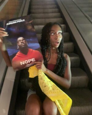 Shahadi Wright Joseph Instagram - Was taken on a beautiful journey tonight while seeing @nopemovie for the first time. My inspiration and mentor @jordanpeele never fails to deliver the most jaw dropping films to the cinema. To @keke @danielkaluuya @steveyeun, your performances were so absolutely riveting. Always inspired by your work. Thank you to @emptygrave @universalpictures @monkeypawproductions for the invitation. 💌