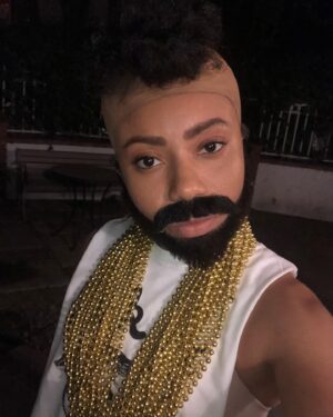 Shalita Grant Instagram - 🎃Happy Halloween 🎃 
.
.
Here are a few of my greatest hits:
.
1. 2012 Pregnant Lady whose fetus was so excited about Halloween it punched through her stomach and grabbed some smarties. *I have never been pregnant 🤣🤣
.
2. 2018 Mr T
.
3. 2013 Dirty Old Man
.
4. 2016 Chuckie
.
Halloween is one of my favorite holidays! I love dressing up in something funny or scary! 
.
Since #Halloweeniscanceled tell me what were some of your best costumes from #thebeforetimes ?😘👻🎃