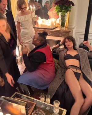 Shalom Harlow Instagram - TOO HOT @ysl after party 📸 @evaherzigova  @anthonyvaccarello  @emmanueltomasini