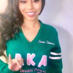 Shamari DeVoe Instagram - Celebrating 9 years of grace, elegance, and sisterhood. Forever grateful for the bonds formed and the legacy embraced. Happy 9th AKAversary to me! 💗💚 #AKAversary #AlphaKappaAlphaSororityIncorporated