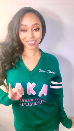 Shamari DeVoe Instagram - Celebrating 9 years of grace, elegance, and sisterhood. Forever grateful for the bonds formed and the legacy embraced. Happy 9th AKAversary to me! 💗💚 #AKAversary #AlphaKappaAlphaSororityIncorporated