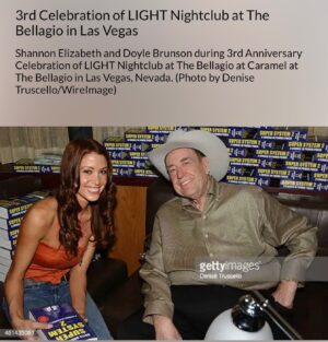 Shannon Elizabeth Instagram - I'm so sad to hear of the passing of a poker legend & someone I had the honor of working with & playing poker with, Mr. Doyle Brunson @TexDolly. Doyle was an incredible man who was funny & generous & beyond talented. He has created quite a beautiful legacy for himself & his absence is already felt around the world & especially in Vegas. Thank you for all of you contributions to poker Doyle & for allowing me to be a very small part of your vast incredible world. Thank you for inviting me into your poker family & allowing me to be a part of representing DoylesRoom many years ago. You will live on through every poker player as they clean up the table will 10-2  or even as they try to win with no cards, as I know you did once youself. Til we meet again, may you rest in peace & journey on. 💜💫 My thoughts & prayers also go out to Doyle's wife Louise, his kids Todd & Pamela, & the rest of the family. 🙏🏼 Thank you for sharing your husband & dad with the world. He will forever be truly loved!