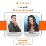 Shannon Elizabeth Instagram - Catch me and @shannonelizabeth LIVE on 29th October! Stay tuned for more! . . . . . . . . . . . #anandchulani #shannonelizabeth #absolutechampion #successcoach #actress #conservationist #life #lifecoach #tipsforlife #growthmindset #internationalspeaker #wildlifeconservation #actress