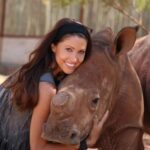 Shannon Elizabeth Instagram - Animals are my mission on this planet, & I'm so lucky that Munu the Rhino has come into my life (Lizzie pictured above). I'll do anything within my power to keep him safe, happy, & healthy. Please help me protect Munu today!!