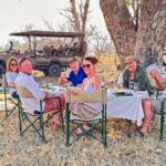 Shannon Elizabeth Instagram - Had the most magical birthday of my life thanks to my other half @conservationguy & our good friend & brother @safarirob at @goldenafricasafaris! After losing my little man a couple of months ago, being in the bush with no reception for days & the most exquisite animals around us is just what the doctor ordered. We started early on the 7th with a helicopter tour over the Okavango Delta. We then landed in the bush for a champagne toast & headed back to our game viewer so we could get packed up & drive into Moremi Game Reserve. We camped at Second Bridge for five incredible nights & fell asleep to lions roaring all around us. We played poker in the middle of the bush pretty much every day & ate the most unbelievable food! Then Simon suprised me with video messages from so many friends who couldn't be with us. Thank you to all of you who sent a video message. It really did mean the world to me & is something I will keep forever & watch often. I love you all! It was a week of suprises, love, laughter, & so many animals. Golden Africa Safaris truly went out of their way to make everything absolutely perfect for me-including the birthday cake made out of elephant dung...delish!! I'll break down moments with photos as I can. But wanted to say thank you to everyone who celebrated with us, whether near or far. And the biggest thank you to my hubby Simon-my partner in crime-my mirror image. There's nothing we love more than adventures & animals. This trip couldn't have more of both if we tried. May we have so many more adventures together & may every single day be a new adventure we get to experience together. I love you. ♥️ #botswana #okovangodelta #goldenafricasafaris #moremi #shannonelizabeth