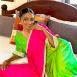 Shanti Priya Instagram - “Chilling like a Punjabi Kudi: Unwind, Unplug, Unleash the Vibes!” shanthipriya shanthi priya vibes funny actor Makeup & styled by yours truly @shanthipriya333 Hair by @amuthevar Outfit by @swtantraofficial #instapost #trending #fyp #shanthipriya #ootd #event #post #chill #punjabikudi