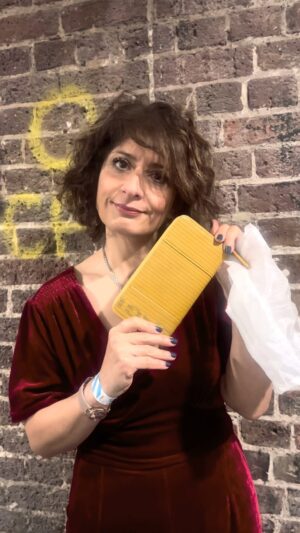 Shappi Khorsandi Instagram - Thank you @elviskresse ! I LOVE my firehose wallet! It's beautiful and smells like my primary school gym ❤️
