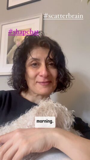 Shappi Khorsandi Instagram - No make-up...those are natural dark circles under my eyes. 
#adhd
#adultadhd