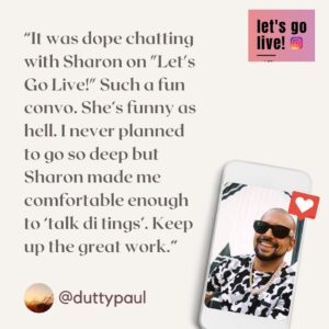 Sharon Carpenter Instagram - Here’s what some of the stars are saying about my Webby and Telly Award-winning Instagram Live interview series, “Let’s Go Live! w/ Sharon Carpenter.” You can find their episodes and many more on my IGTV. More exciting celeb chats coming soon. 
#chrisrock #seanpaul #thezombies #colinblunstone #lamornemorris #skipmarley #machelmontano #letsgolive #sharoncarpenter