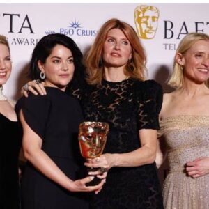Sharon Horgan Instagram - Still in shock. Was a really happy night. Then had a little cry because I have no idea actually just started crying when I got off stage. I love these girls and miss @evehewson and I’m so buzzed.  Thank you @bafta and to all the team who couldn’t make it, we couldn’t have done it without you
@_darylmccormack
@claesbang 
@michaelsmiley5 
@schullerinc 
@camillebenda 
@mark_geraghty_ 
@nicolewhitaker.dp
And so many more that I will add when my brain activates 

@badsisterstv #badsisters 
@mermantvfilm 
@appletv