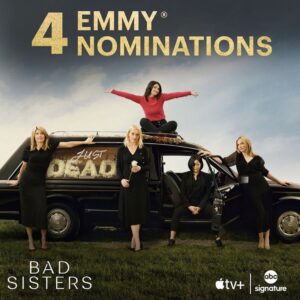 Sharon Horgan Instagram - I’m overwhelmed with gratitude for the last couple of days and so happy for the show and all my sisters who are the most brilliant, supportive, talented beauties.  And all the boys: the good ones and the baddies. The entire exceptional cast and our team of writers who we are so lucky to have. The production team especially @fayedorn and @johannknobel. The whole Merman family worked so hard and around the clock for this and I’m just really proud of everyone. All nominations amazing but @dearbhlawalsh Emmy one made me scream 💚💚

Thank you @televisionacad can’t believe it
And thank you @goldderby 💚
And thank you @hollywoodcriticsassociation 

Also it’s my birthday. I’m old today.

#badsisters 
#emmys 
@mermantvfilm 
@appletv 
@disneytvstudios 
#abcsignature