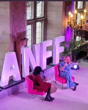 Sharon Horgan Instagram - I went to Banff. It’s beautiful. And the creatives honoured there were inspiring.  And Craig Robinson was very funny.  We stayed at the overlook hotel and I got lost a lot.  I was trying to take photos of my outfit to tag the relevant lenders and was failing until @bobby happened to come along and save me. The last pic is how I was faring photographing my shoes before he rocked up 

@emiliawickstead 
@anyahindmarch 
@gabrielahearst 
@ginashoesofficial 
@racheldavisfashionstylist
