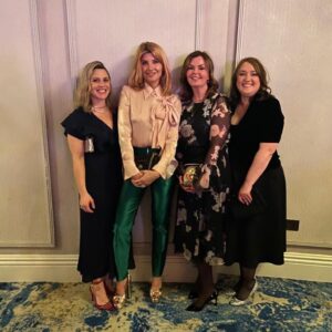 Sharon Horgan Instagram - At the @broadcastnow_mbi awards not winning. But it was great to hang out with just some of the amazing team behind @badsisterstv. Our legend of a director Dearbhla Walsh gave me a bar of Mammy chocolate as a consolation prize and it made me more happy than I can tell you.
My darling Julia @branchonthepark gave me so much jewellery to wear that I had to show them off even though I look like a dick.

Thank you @appletvplus for hosting us.
@mermantvfilm 
@fayedorn 
@dearbhlawalsh
@clelia_mountford 
@johannknobel 
@rebecca.parkinson 
#badsisters 
#mammy 

(Apologies to @clelia_mountford for only having a closed eyes pic but I had to show Mammy)