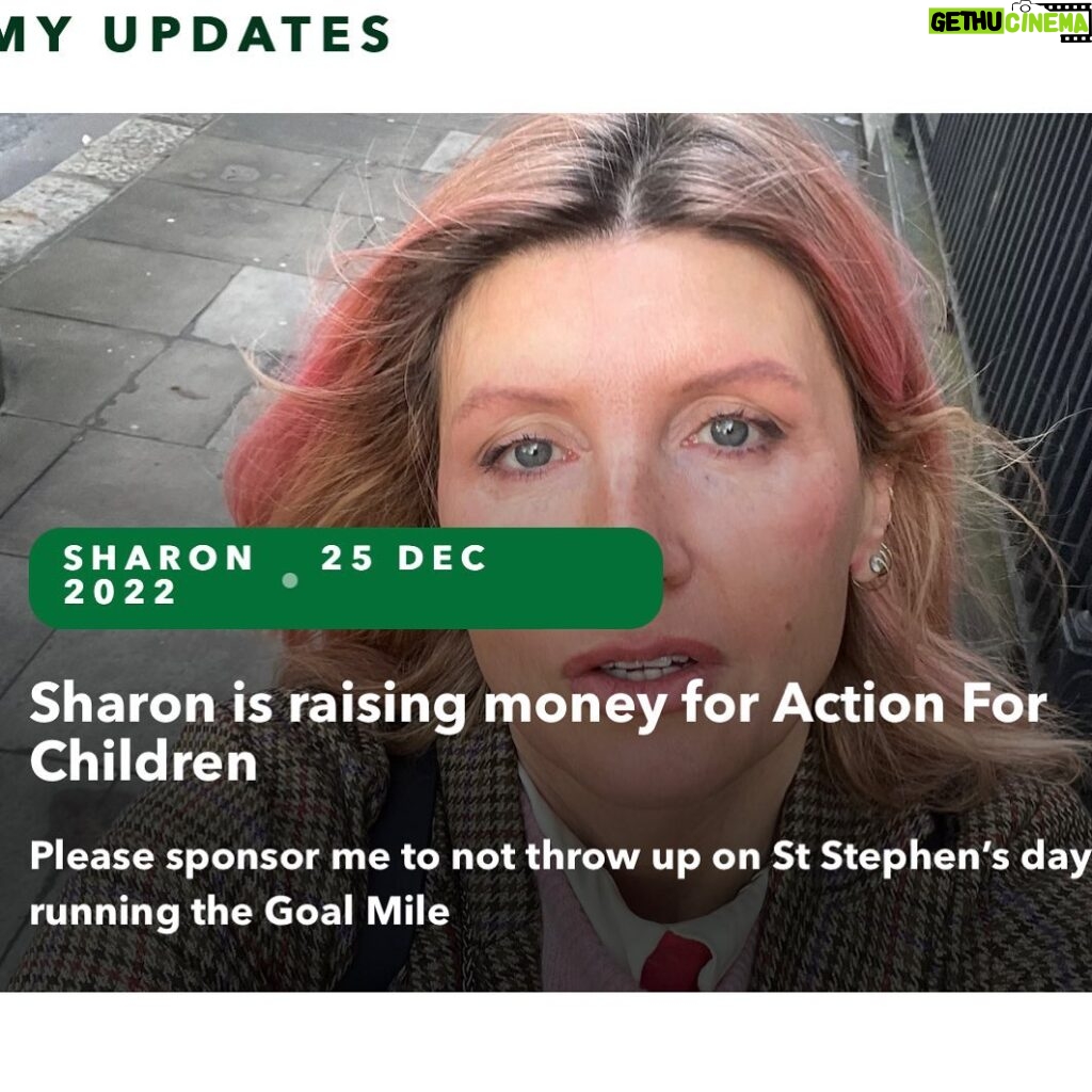 Sharon Horgan Instagram - So. I’m running the @goalmile tomorrow morning in Dublin for @actionforchildrenuk Link is in bio to sponsor me. I’m running with my brother and brother in law so you can triple sponsor. I’m gonna match whatever we raise. It’s such a great charity, supporting vulnerable children, of whom there are far too many.