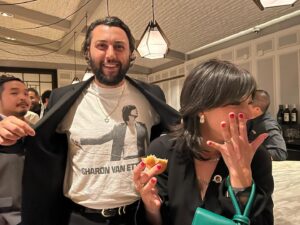 Sharon Van Etten Instagram - Thank you, Celine Song, for capturing this celebratory moment with Zach Dawes and I.  So proud to be associated with such a meaningful film as Past Lives.  Thank you to A24 for having us at the premiere last night.  What a beautiful team you have and what wonderful art you make.  So proud to be a part of this incredible family. 

Pre-save “Quiet Eyes” at the link in bio.