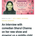 Sharul Channa Instagram - When you are in Singapore’s national paper wearing a sari/saree, you feel represented. In whichever small way. And of course, got interviewed by @bakchormeeboy recently too. So this is a photo dump of the feeling of being seen, representing and hoping to live up to people’s expectations. Middle-child by Sharul Channa starts on 3rd april and goes on till 8th April. Tickets on @ticketmastersg . ♥️♥️♥️🧿🫶🏽