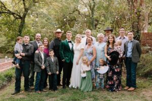 Shelby Wulfert Instagram - and this big, beautiful family I am so blessed to be part of 🥰 

The love that my mother & father in law have for each other has grown into the big love we all share. I’m so happy to have sisters like I’ve wished for since I was a little girl & treasure my moments with each of them and their wild bunches 💛

Becoming an auntie to these kids has been one of my greatest joys in life so far. And having lost my own grandparents, it’s been incredibly special to get to be a granddaughter again. When we first called Mammaw to let her know we were engaged, she said in her sweet as Texas tea accent, “well it’s about time Lucas! Shelby, I’ve always thought of you as my granddaughter but I’m glad we’re making it official.” 😭 

It was so special to share this day with all of you. From watching the littles color while I was getting my hair & make up done, to my hook and eye coming off my dress and having my mama & mama in law sew a new one on for me. Oh, and forgot to mention our night was interrupted by a few copperhead snakes which were swiftly remedied by my father in law’s cowboy boots and pocket knife 🐍🫣 #texasyall

Photographer: @natalienicolephoto 
Venue: @chateauhiddenwood 
Hair: @meghanmcnameebeautydtx 
Make Up: @ashleymariedoesmakeup
