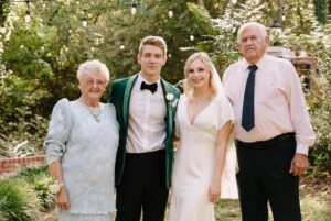 Shelby Wulfert Instagram - and this big, beautiful family I am so blessed to be part of 🥰 

The love that my mother & father in law have for each other has grown into the big love we all share. I’m so happy to have sisters like I’ve wished for since I was a little girl & treasure my moments with each of them and their wild bunches 💛

Becoming an auntie to these kids has been one of my greatest joys in life so far. And having lost my own grandparents, it’s been incredibly special to get to be a granddaughter again. When we first called Mammaw to let her know we were engaged, she said in her sweet as Texas tea accent, “well it’s about time Lucas! Shelby, I’ve always thought of you as my granddaughter but I’m glad we’re making it official.” 😭 

It was so special to share this day with all of you. From watching the littles color while I was getting my hair & make up done, to my hook and eye coming off my dress and having my mama & mama in law sew a new one on for me. Oh, and forgot to mention our night was interrupted by a few copperhead snakes which were swiftly remedied by my father in law’s cowboy boots and pocket knife 🐍🫣 #texasyall

Photographer: @natalienicolephoto 
Venue: @chateauhiddenwood 
Hair: @meghanmcnameebeautydtx 
Make Up: @ashleymariedoesmakeup