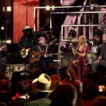 Sheryl Crow Instagram - Being inducted into the @rockhall with @willienelsonofficial made it even more special. And getting to sing Crazy with him made my night! ❤️ Photo 4: I could not have imagined this moment! Sharing the stage with my hero, Willie, and @chrisstapleton and @davematthewsband! Let’s take this on the road fellas!