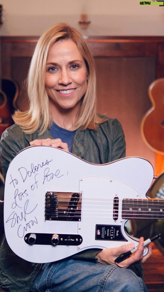 Sheryl Crow Instagram - Every year you guys come through for the Birthday Drive. And congratulations, @onlydolo, for winning the guitar this year! Thank you all for your donations to The Delta Children’s home - it means so much to me! ❤️🎉