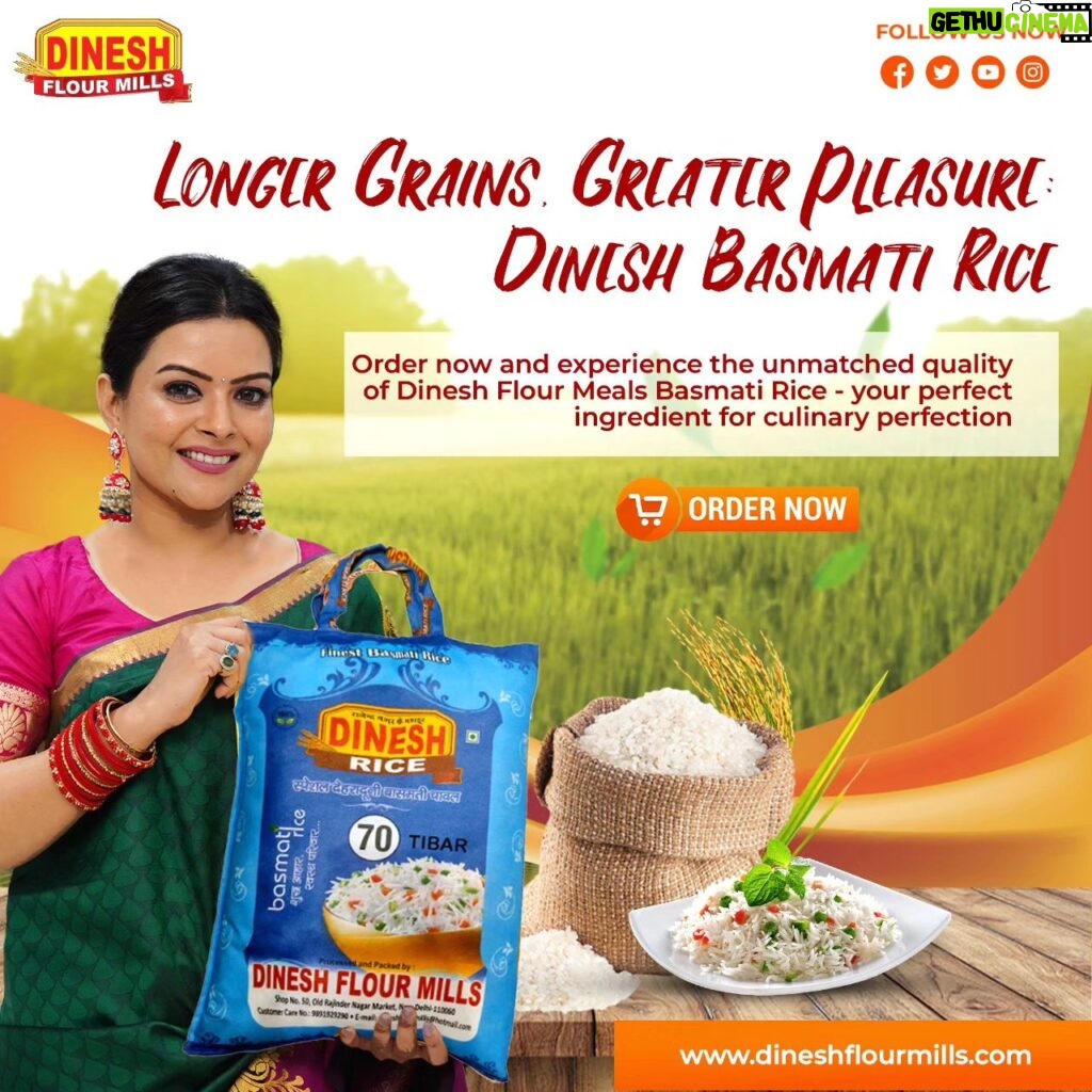 Shilpa Raizada Instagram - "Golden Grain: Elevate Your Cuisine with Dinesh Flour Mills Basmati Rice!" Experience the exquisite aroma and delicate texture of our premium Basmati rice varieties, perfect for creating unforgettable culinary masterpieces. #dineshflourmills #onlineshoping #dfm #flourpower #BakeWithFlour #AttaLove #HealthyBaking #basmati #WholeWheatFlour #GlutenFreeFlour #milletflour #mixflour #ArtisanFlour #OrganicFlour #HomeBaking #basmatirice #basmatipirinç #basmaticrice #basmatiriceexporterinindia #FlourishAndNourish #BreadMaking #WholeGrainFlour #dfm #groceryhaul #groceryshopping #flour #atta #dfm #citypolychem …