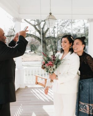 Shirley Chung Instagram - I was lucky to be at my Italian sister Silvia’s wedding last Sunday!! ❤️Thank you for having us for your wedding ❤️ @chefsilviabarban and @marisarose90 !! Can’t believe you pull this off in just 10 days 💍💍 So much love 💕 So much Fun!! I was Italian for a day 😆 !! I also got permission to post these pictures 💁🏻‍♀️✌️ Cheers to our newly weds! Can’t wait to go to your big Italian Wedding!! #sliviaandmarisa #weddingpictures #italian #american #cheffriends #马面裙 #brideandbride @lilyszabophoto 📸 @soursopflowerfarm 💐🥬