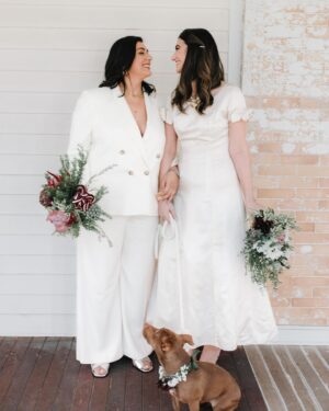 Shirley Chung Instagram - I was lucky to be at my Italian sister Silvia’s wedding last Sunday!! ❤️Thank you for having us for your wedding ❤️ @chefsilviabarban and @marisarose90 !! Can’t believe you pull this off in just 10 days 💍💍 So much love 💕 So much Fun!! I was Italian for a day 😆 !! I also got permission to post these pictures 💁🏻‍♀️✌️ Cheers to our newly weds! Can’t wait to go to your big Italian Wedding!! #sliviaandmarisa #weddingpictures #italian #american #cheffriends #马面裙 #brideandbride @lilyszabophoto 📸 @soursopflowerfarm 💐🥬