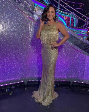 Shirley Ballas Instagram - Ready to take my seat for Musicals Week 💛 … we are all in for another week of fabulous dancing. They all look great. Are you tuning in? We’re ready and waiting in the wings. 🎭❤️

Enjoy the show. What snacks have you all got this evening ? Hugs. Xxxx 

Hair @svenbayerbach 
Makeup @janeburstow 
Styling @alexandriastylist 

#Strictly #musicals #dance #ballroom