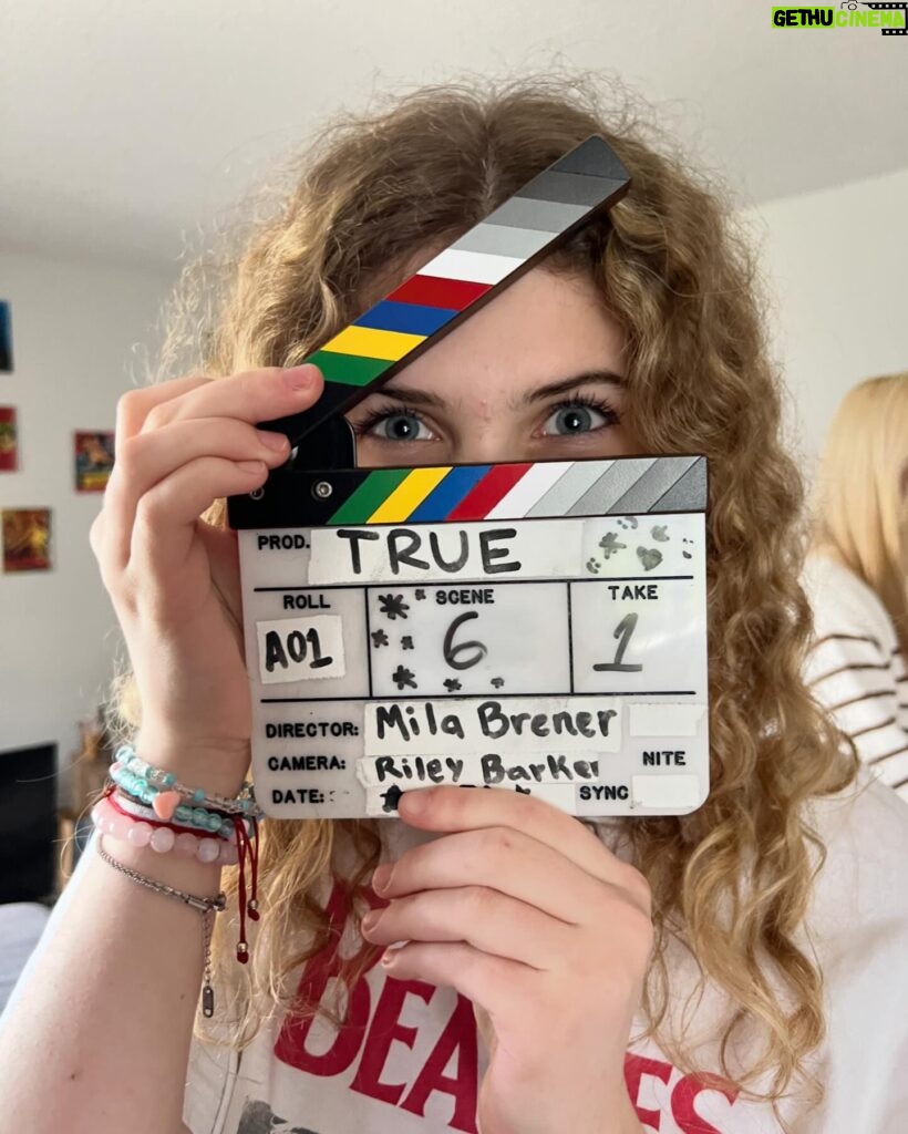 Shirly Brener Instagram - and just like that @milabrenerofficial is on her 9th!!! directing project “TRUE” 😱❤️🎬🎬 I was pulled into set to play her lead actor’s mom, after a last min script change !! so insanely proud of this non stop hardworking kid who is relentless in her pursuit !! a true artist and just a wonderful,, kind, easy to work with human!! keep your eyes peeled as this summer she has her most high profile project yet as a dir releasing 💥 …. stay tuned ⚡️🎥🎶