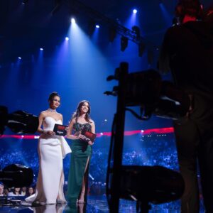 Shiva Negar Instagram - @eldfesten ‘A Call for Freedom’ was an evening to highlight the current situation in Iran and to remind us of the importance of free speech and art. The event took place in Stockholm at the Avicii arena on March 14, 2023. Thousands of people attended live and millions of people watched the show on TV 🫶 Produced by @riksteatern The Swedish National Touring Theatre. Thank you to the amazing hardworking team who helped put this together. It was a magical night and a glimpse of what can be achieved when people are united ✊💚🤍❤️ 
📸: saroee.com @danishsaroee 
👗: @inesscouture 
💄: @hannalindbloom 
#womanlifefreedom #powerofunity