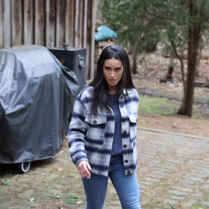 Shiva Negar Instagram - Behind the scenes 🎬  #thethreatnextdoor @tubi #superchannel