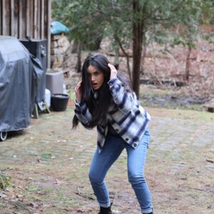 Shiva Negar Instagram - Behind the scenes 🎬  #thethreatnextdoor @tubi #superchannel